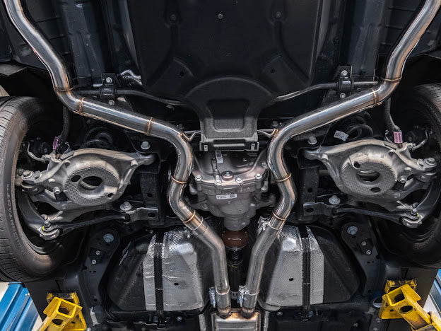 2024-Up Ford Mustang S650 | Muffler Delete Axle Back 3.5'' Dual Tips Exhaust